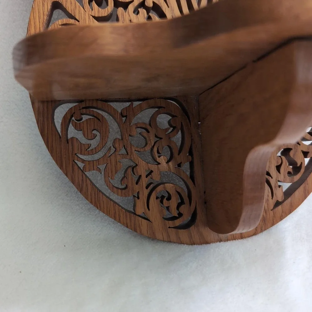 Vintage Handmade Fretwork Wood Wall Shelf Scrollwork Victorian Ornate Laser Cut